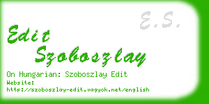 edit szoboszlay business card